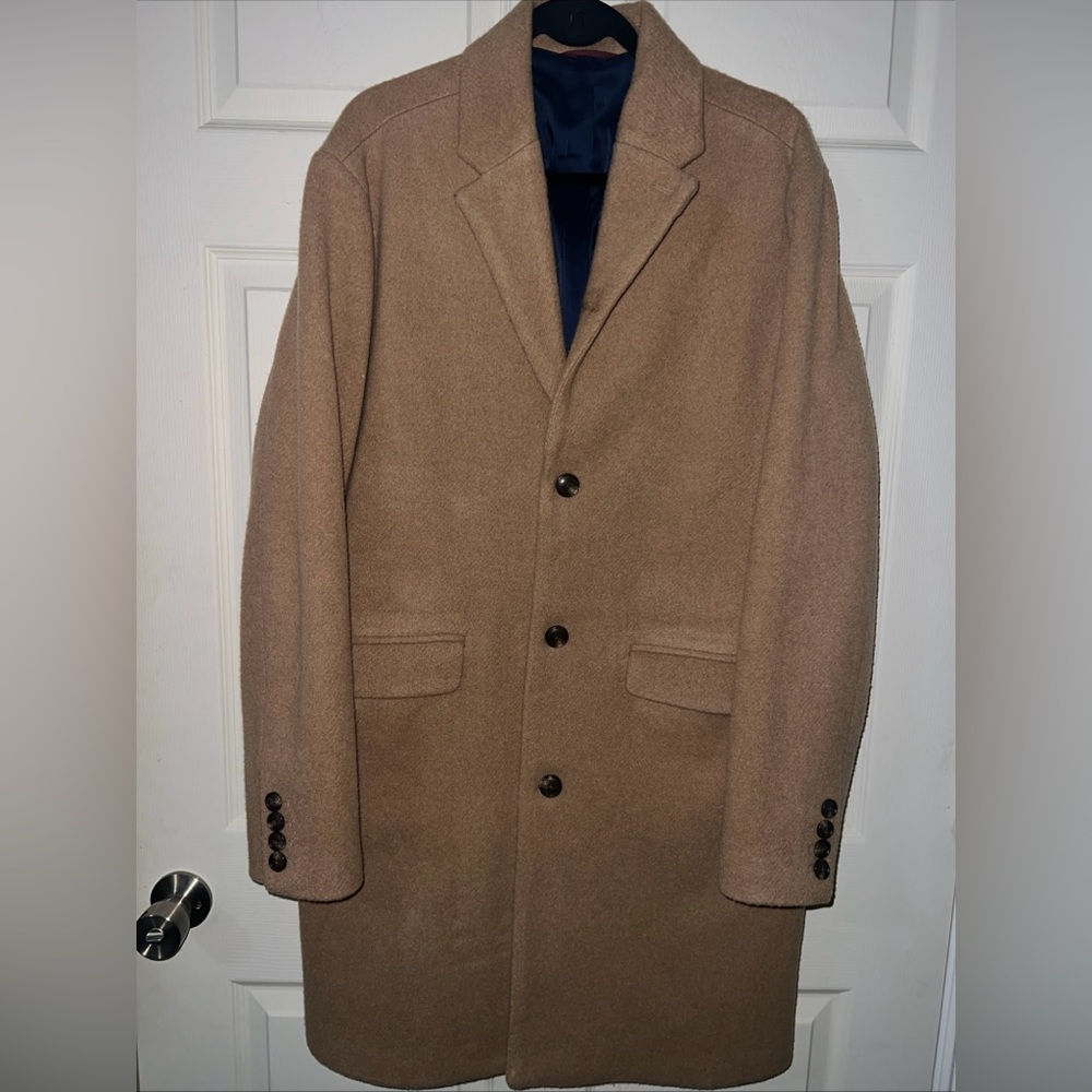 Bonobos Manteco Classic Tan Trench Coat Wool